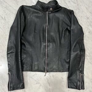 Limited time SALE Black Leather Women's Jacket